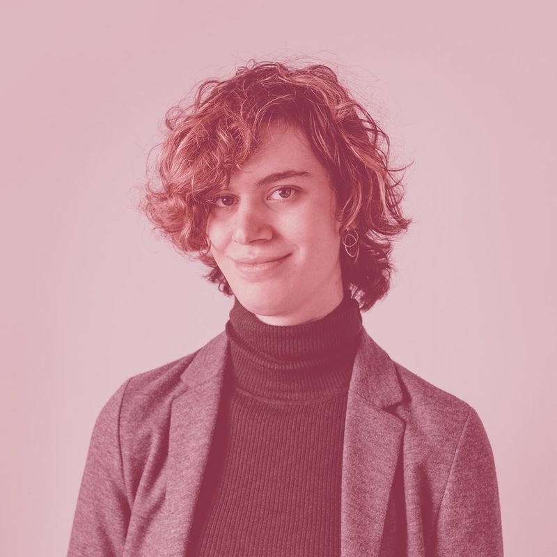 Portrait Photo of Ruby Quail with a pink tint applied